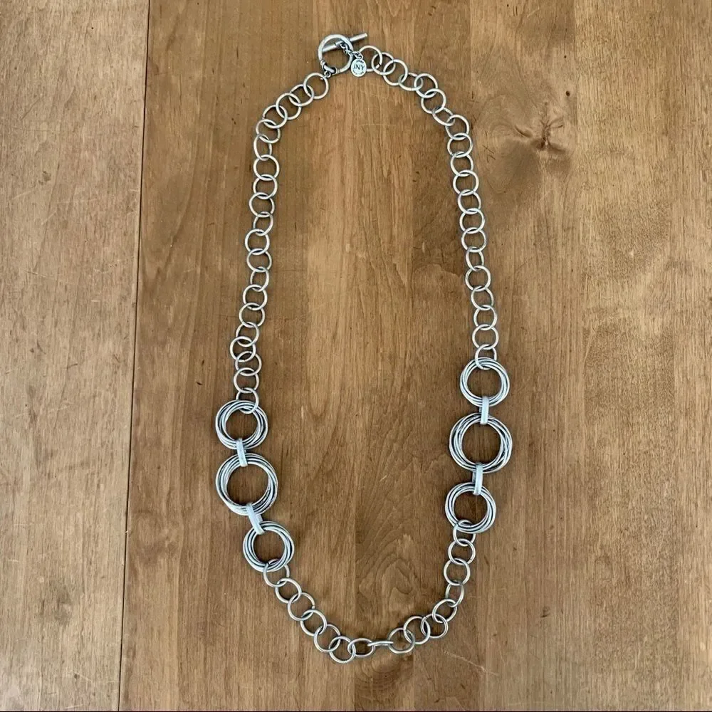 Jones New York brushed metal necklace